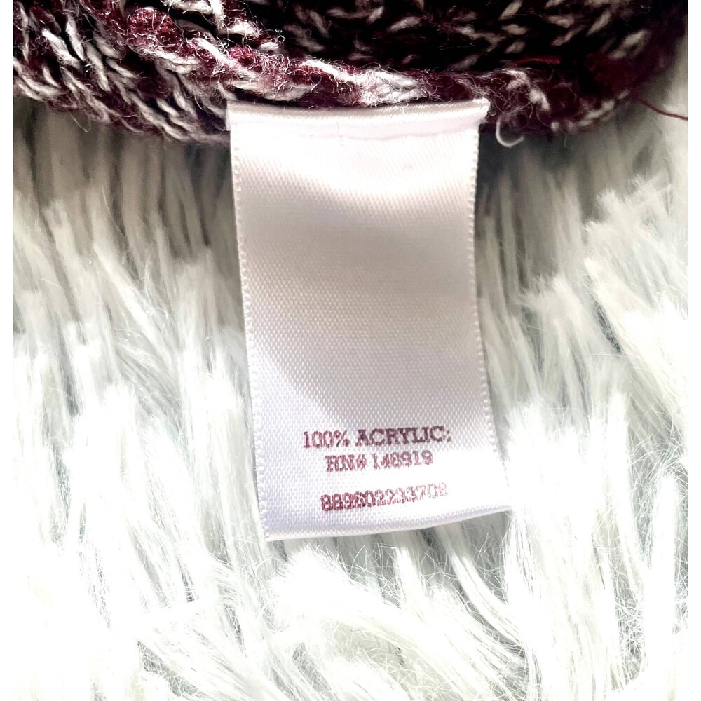 SO Perfectly Soft Perfectly You High Low Juniors White & Maroon Pullover Sweater - Picture 4 of 6
